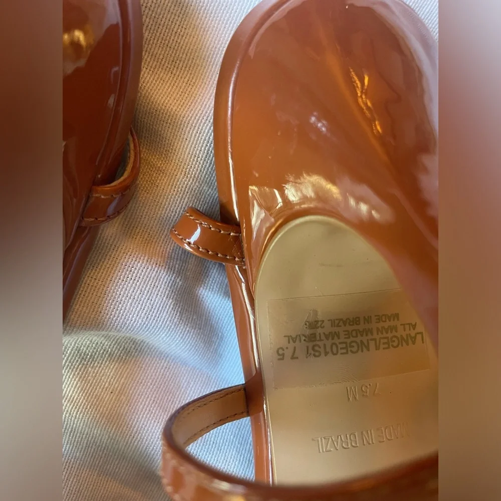 Steve Madden Glossy Brown Strappy Heels - Picture 7 of 9